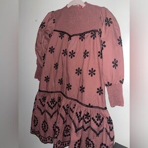 Beautiful Tiered Floral Eyelet Girls Dress